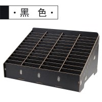 手机管理收纳盒桌面钢化膜存放架会议学校教室多格大容量整理 BG6040黑色48格