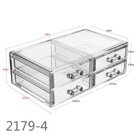 日系光疗胶亚克力抽屉式收纳盒美甲饰品手账胶带化妆品整理收纳盒 2179-4