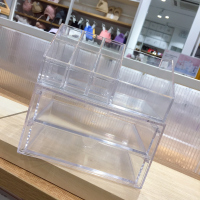 透明化妆品收纳盒亚克力梳妆台口红桌面大号置物架 多格化妆盒(小)+两格抽屉盒(小)