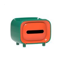 纸巾盒桌面抽纸盒家用客厅餐厅茶几可爱遥控器收纳多功能创意家居 活力橙