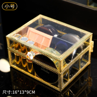 抽屉眼影盘收纳盒口红粉饼气垫化妆品置物架桌面 JY-46GD三格粉饼盒