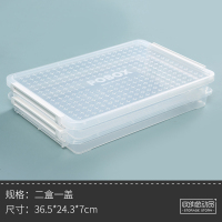 收纳盒家用重要文件的盒子家庭证书储物箱桌面塑料整理神器小 [A4规格证件盒]二层装-两盒一盖