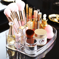 透明亚克力化妆刷桶口红美妆蛋化妆品收纳盒梳妆台桌面眉笔粉刷筒 1539