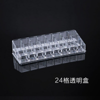 多格口红收纳盒桌面化妆品口红整理盒透明粉饼眼影盘置物架 24格架