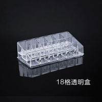 多格口红收纳盒桌面化妆品口红整理盒透明粉饼眼影盘置物架 18格架