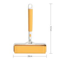 黄-短款20cm-带防尘盖/60撕|撞色系粘毛器轻松除尘即撕即用窗帘地毯床单滚毛桶组合装