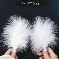 加厚加大羽毛发夹一对白|加厚加大超仙白色羽毛发夹时尚百搭网红日系可爱古风汉服头饰