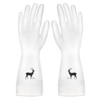 小鹿款1双 L码大号|防水薄款洗碗手套乳胶家务女洗衣服刷碗胶皮橡胶加厚绒