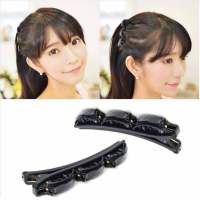 双层刘海夹黑色两个装|韩版编发器美发工具造型发夹双层刘海夹鹤夹盘发器发卡发饰头饰品