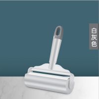 灰白 手柄+5卷纸[共300撕]|大号滚筒粘毛器可撕式滚毛器粘尘器滚毛刷黏沾毛刷粘尘纸除毛神器