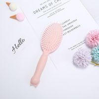 猫耳椭圆梳#[一个装] 收藏关注送清洁抓|韩版可爱公主按摩梳家用少女心按摩防静电王妃梳子女学生气囊梳子