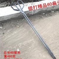 60厘米锻打精品480克扁头火钳|家用火钳夹 加长扁头 火钳垃圾夹 火剪火钩厨房烧煤钳烧烤木炭