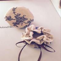 蓝色印花(四只装)|可爱卡通布艺加厚耐磨桌脚套椅脚垫 凳子椅子脚套 桌腿保护套