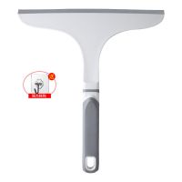 灰白包胶玻璃刮2个+挂钩2个|擦玻璃神器家用卫生间台面镜子硅胶刮水器地板刮刀清洁工具擦窗器