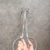 四脚钳.E|特大号烧火钳四脚钳手工夹大蜂窝煤煤球夹子夹垃圾火剪子铁钳扁