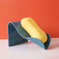 艺术肥皂架[蓝色] 2个|浴室卫生间肥皂架香皂盒架子挂壁式肥皂盒沥水免打孔厨房置物架