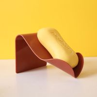 艺术肥皂架【红色】 4个|浴室卫生间肥皂架香皂盒架子挂壁式肥皂盒沥水免打孔厨房置物架