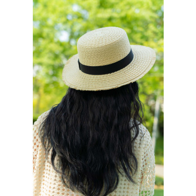[出口英国原单]女士户外夏天时尚英伦休闲沙滩海边度假百搭防晒草帽太阳帽遮阳帽