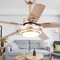 大风力不锈钢风扇灯吊扇灯餐厅卧室简约现代家用客厅带电风扇吊灯