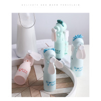 手持usb充电补水仪喷雾风扇加湿器便携式萌宠学生口袋迷你小风扇|蓝色手压喷雾