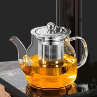 煮茶器套装家用玻璃煮茶壶耐高温加热养生煮茶炉熬茶小电热炉茶具|600ml高口壶 壶+电热炉+4直把杯