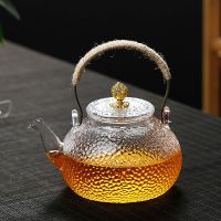 家用耐高温玻璃茶壶电陶炉加热烧水泡茶壶提梁煮茶养生壶茶具套装|祥云900ml[壶嘴滤网款]