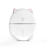 新款迷你萌宠补水usb 充电加湿器喷雾家用卡通卧室办车载孕妇婴儿|嘟嘟猫白色