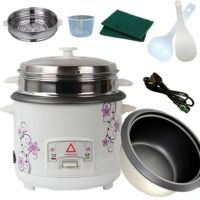 厂家直销-柴火加厚电饭锅小型迷你2l3l4l5升多功能普通|白色豪华锅-送蒸笼礼包 3L-500瓦[1-3人]