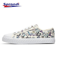 Sprandi斯潘迪帆布鞋女鞋2020夏季新款百搭低帮小白鞋户外旅游休闲纯色运动鞋