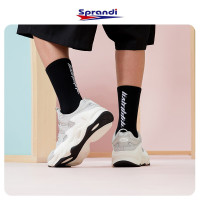 Sprandi斯潘迪运动鞋男女2020年新款休闲鞋款时尚潮流皮网拼接情侣百搭慢跑步鞋