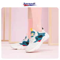 Sprandi斯潘迪女鞋2020年新款休闲鞋女复古潮流皮革拼接老爹鞋运动鞋S2018957R