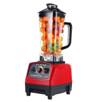 多功能破壁机家用全自动榨汁豆浆辅食碎冰研磨绞肉搅拌料理机Q3|红色普通款6叶刀片