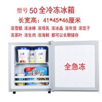 全冷冻小型家用冷冻小冰箱节能迷你冻母乳小冰柜茶叶储存奶侧开门O8|50银色全冷冻