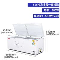 卧式大冰柜商用大容量家用冷藏冷冻柜单温双温速冻冷柜展示柜N5|818智能电脑温控