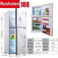 弘 双开门电冰箱冷藏冷冻迷你小型家用宿舍静音节能无霜冰箱A2|广东容生188白玻璃双门A款加厚款