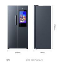 bcd-525wmla2互联网冰箱智能21寸屏幕双开门变频风冷P9|525升变频风冷(21寸智能屏幕)灰