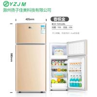 小冰箱家用双门小型迷你电冰箱宿舍家电节能冷藏冷冻大容量K1|BCD-72H128L加厚金色