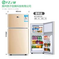 扬子佳美冰箱家用小型二人宿舍迷你租房电冰箱双门大容量上门C5|双门60H118L-金色加厚-门搁架