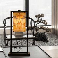 新中式落地灯台灯别墅酒店中国风灯具茶室禅意宫灯客厅书房仿古灯