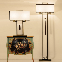 护眼中国风客厅落地灯 铁艺新中式床头台灯 酒店别墅客厅书房卧室