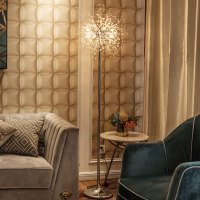 水晶落地灯客厅北欧风格现代简约创意沙发网红蒲公英床头灯