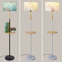 茶几落地灯置物架托盘带桌木质北欧客厅卧室个性创意温馨