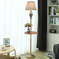 美式落地灯客厅卧室床头沙发书房阅读立式茶几灯遥控灯具