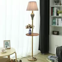 美式落地灯客厅卧室床头沙发书房阅读立式茶几灯遥控灯具