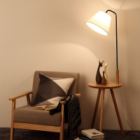 北欧实木落地灯 现代简约创意客厅灯书房茶几铁艺落地灯床头台灯