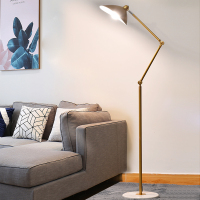 北欧ins沙发客厅落地灯 极简书房高装台灯设计师床头卧室立式地灯