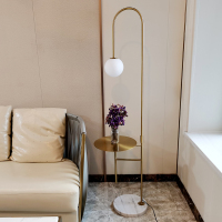 北欧玻璃圆球茶几落地灯ins极简客厅卧室沙发边网红落地台灯