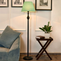 美式落地灯客厅简约卧室床头灯欧式复古立式书房铁艺遥控台灯