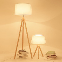 日式落地灯卧室实木调光客厅简约办公室创意北欧护眼书房立式灯具
