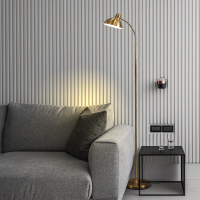 北欧极简落地灯ins风客厅创意金色书房卧室床头地灯